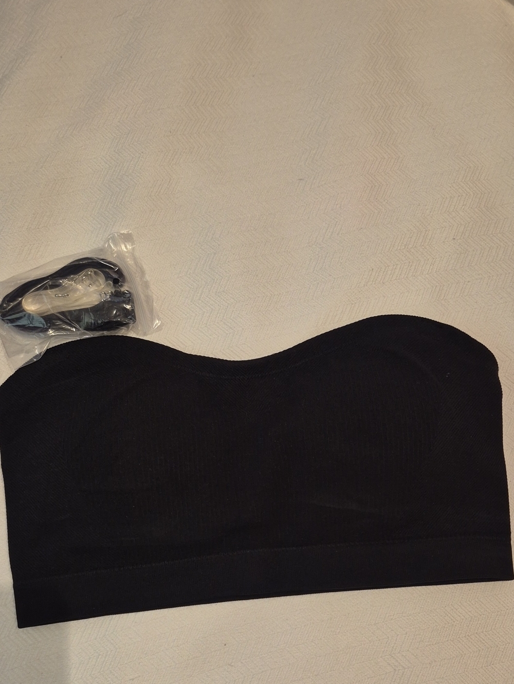 Jockey Black Bandeau Strapless Bralette